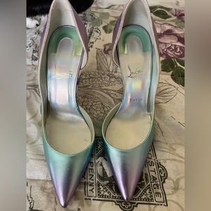 Christian Louboutin Holographic Leather Pumps 100